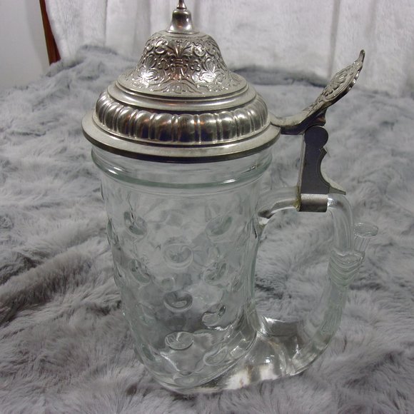 COPY - H-76 VINTAGE 1960'S HOUSE OF GOEBEL GLASS VIKING BEER STEIN - Picture 3 of 13